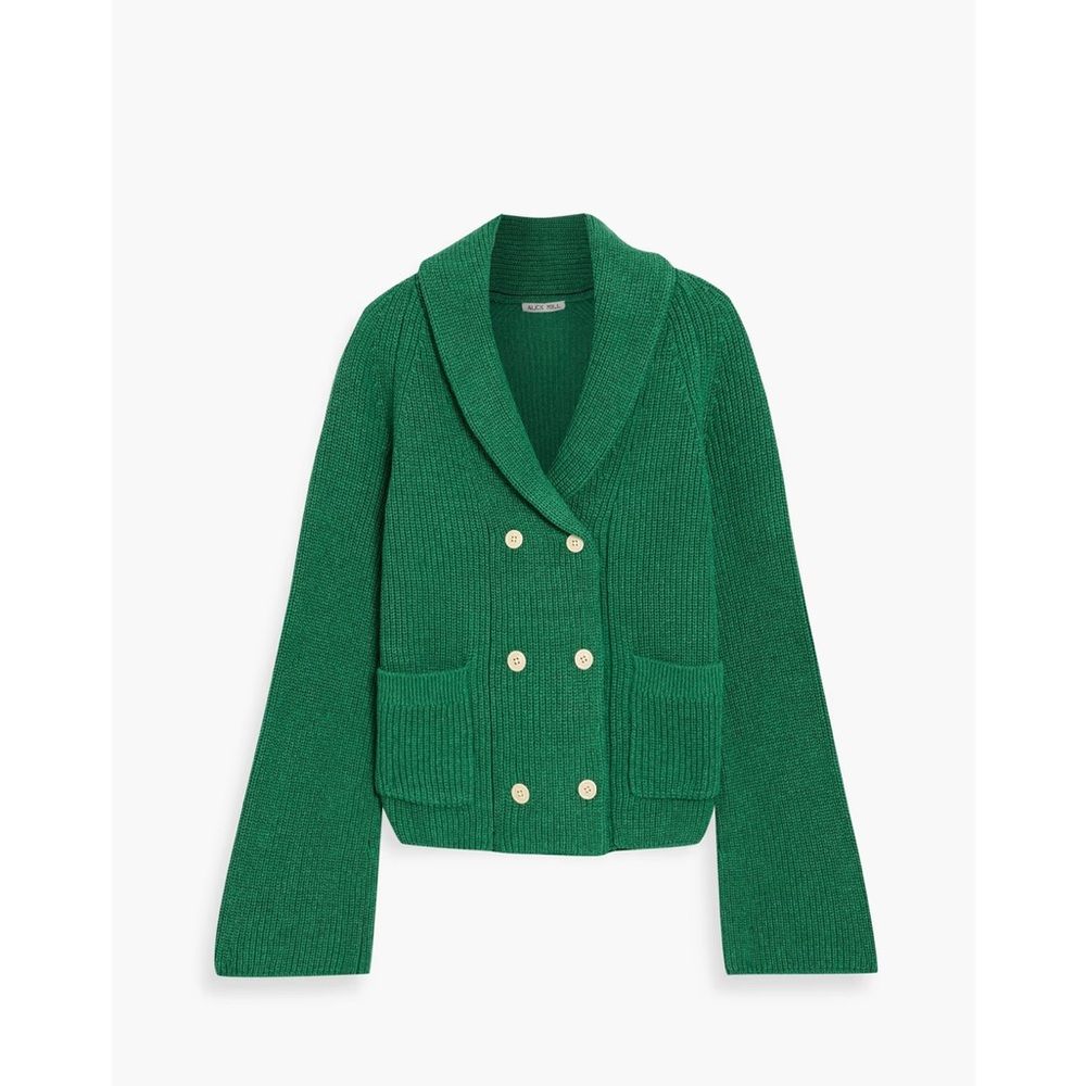 Alex Mill Marseille Double Breasted Cardigan Size Small Green